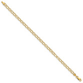 14k Hollow Double Link Charm Bracelet